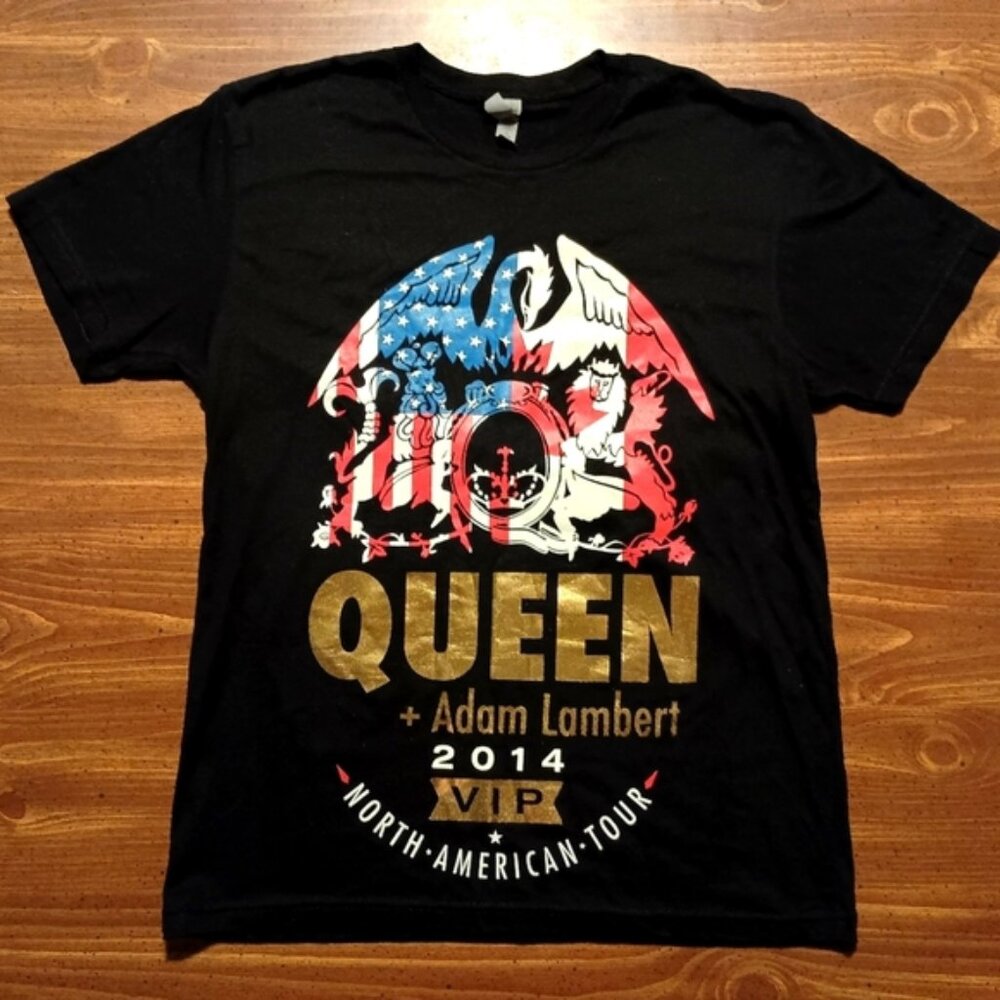 QUEEN + ADAM LAMBERT VIP CONCERT TEE // Rock Band Music Shirt Graphic T-shirt